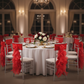 Curly Willow Chair Sash - Red | chair sash tie | chiavari chair | tablecloth | napkin | charger plate | wine goblets |