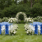 Curly Willow Chair Sash - Royal Blue on chiavari chair for outdoor wedding ceremony