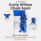 Curly Willow Chair Sash - Royal Blue - CV Linens