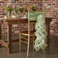 Curly Willow Chair Sash - Sage Green indoor dinner