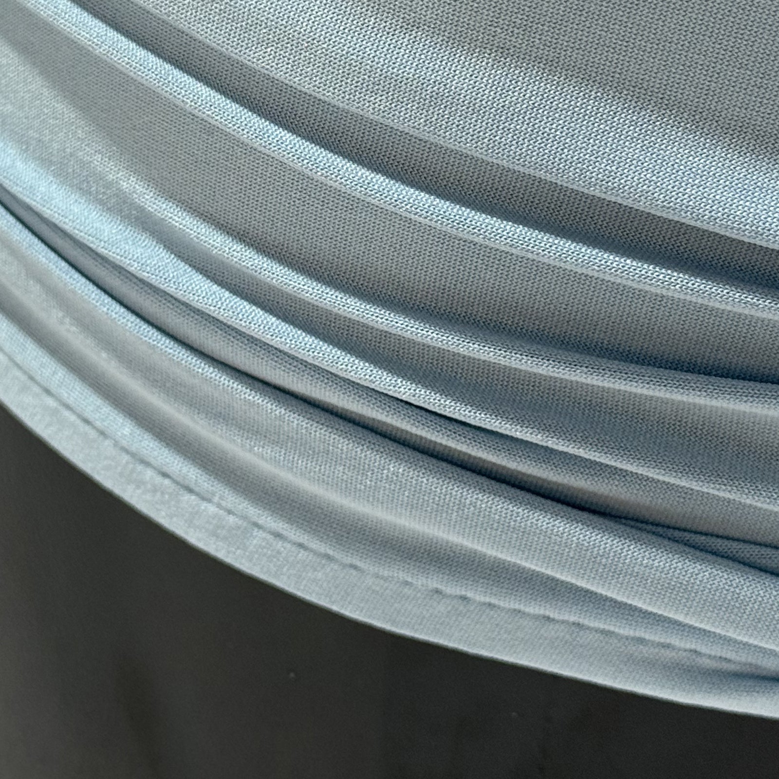 Baby Blue Spandex Covers for Cylinder Metal Cake/Dessert Pedestal Stands 5 pcs/set bottom of cover