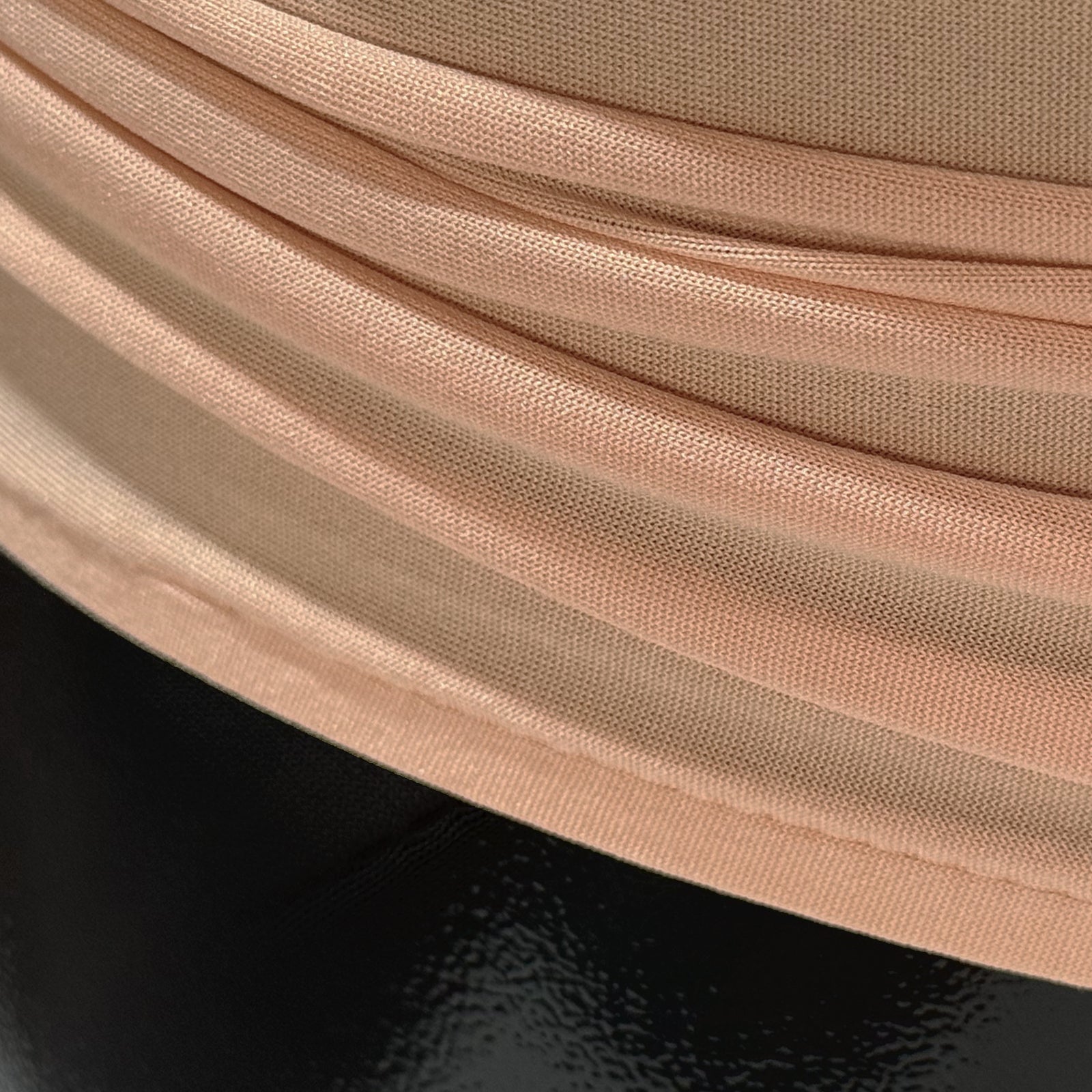 Blush/Rose Gold Spandex Covers for Cylinder Metal Cake/Dessert Pedestal Stands 5 pcs/set bottom of cover