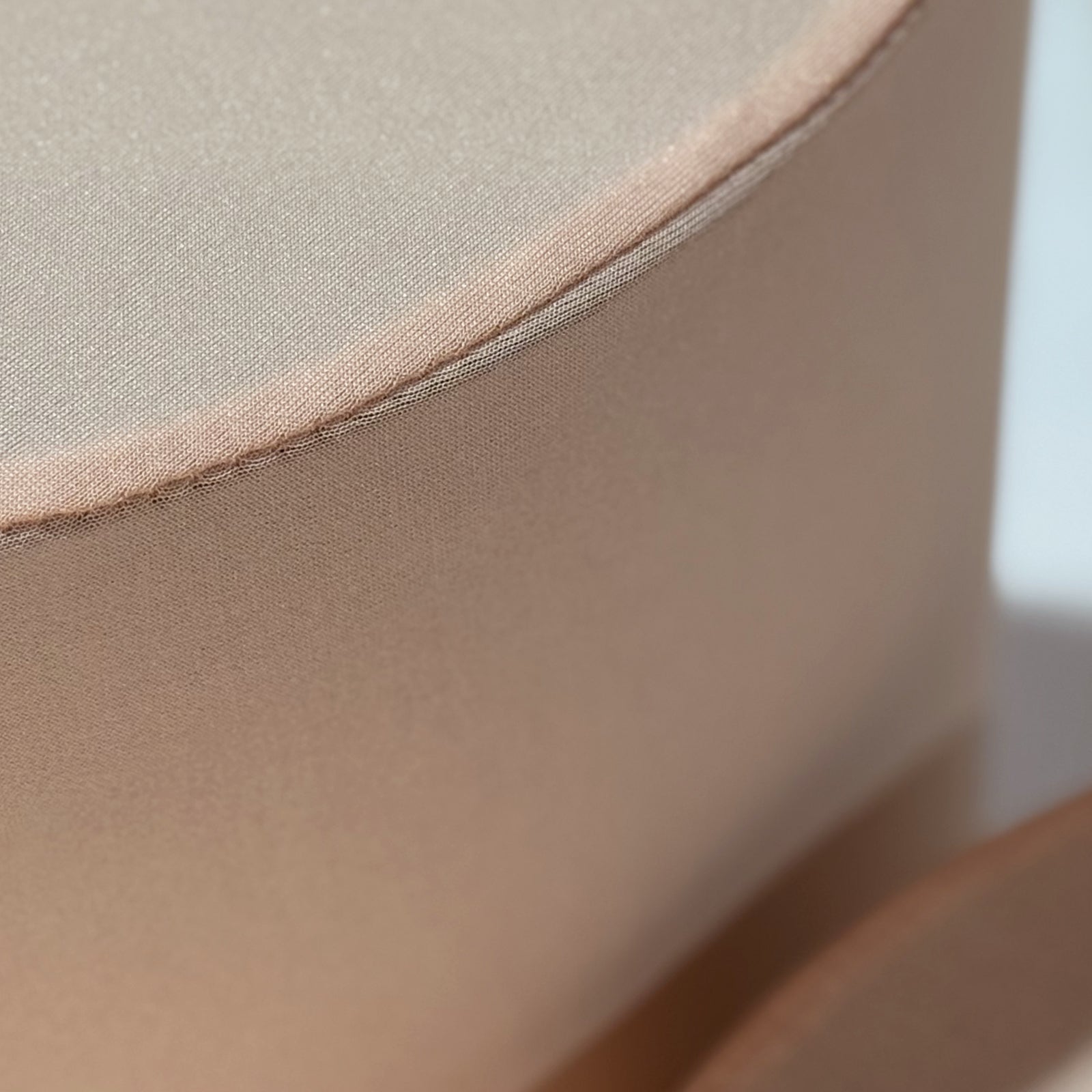 Blush/Rose Gold Spandex Covers for Cylinder Metal Cake/Dessert Pedestal Stands 5 pcs/set close up