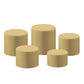 Champagne Spandex Covers for Cylinder Metal Cake/Dessert Pedestal Stands 5 pcs/set bundle