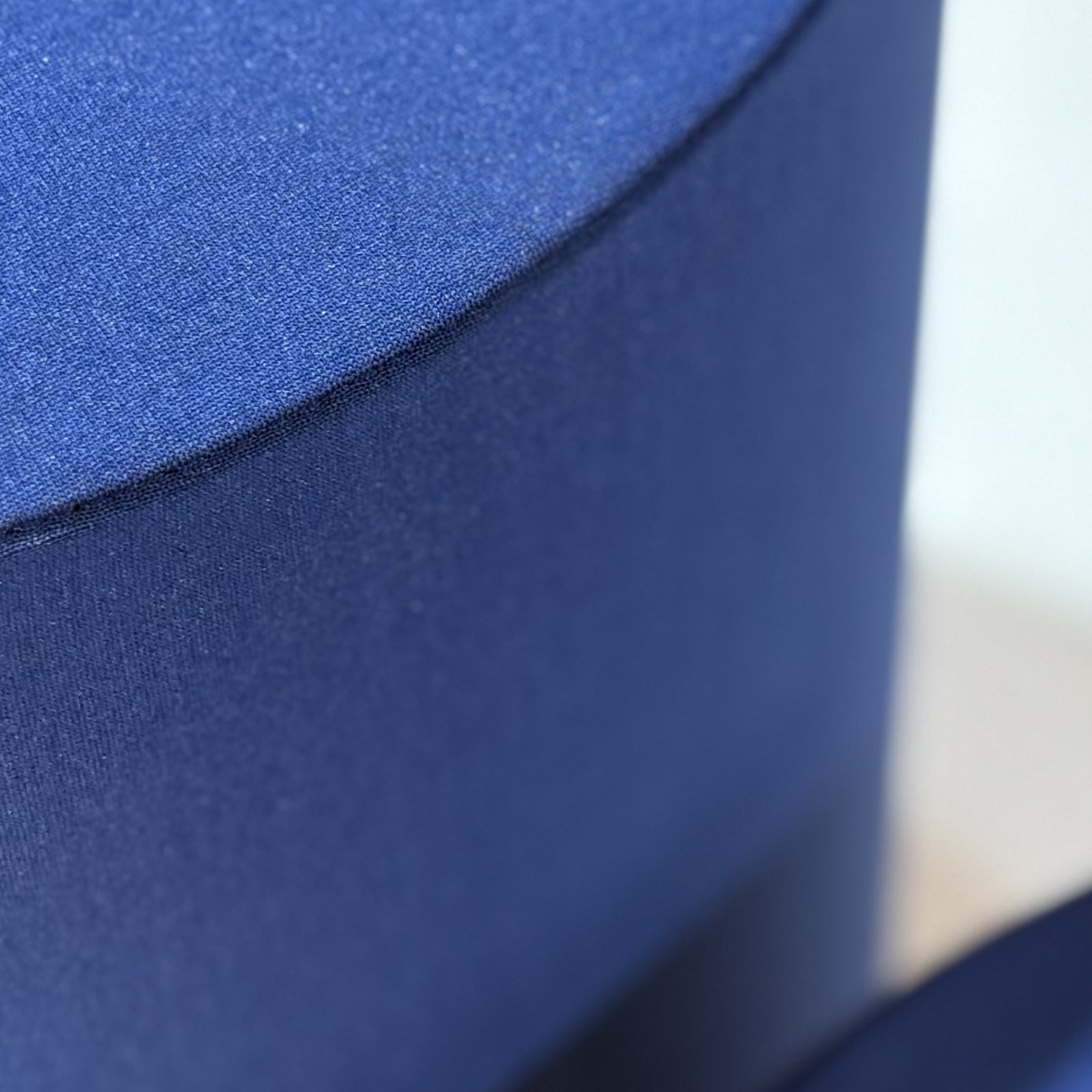 Navy Blue Spandex Covers for Cylinder Metal Cake/Dessert Pedestal Stands 5 pcs/set close up