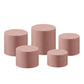 Pink Spandex Covers for Cylinder Metal Cake/Dessert Pedestal Stands 5 pcs/set bundle