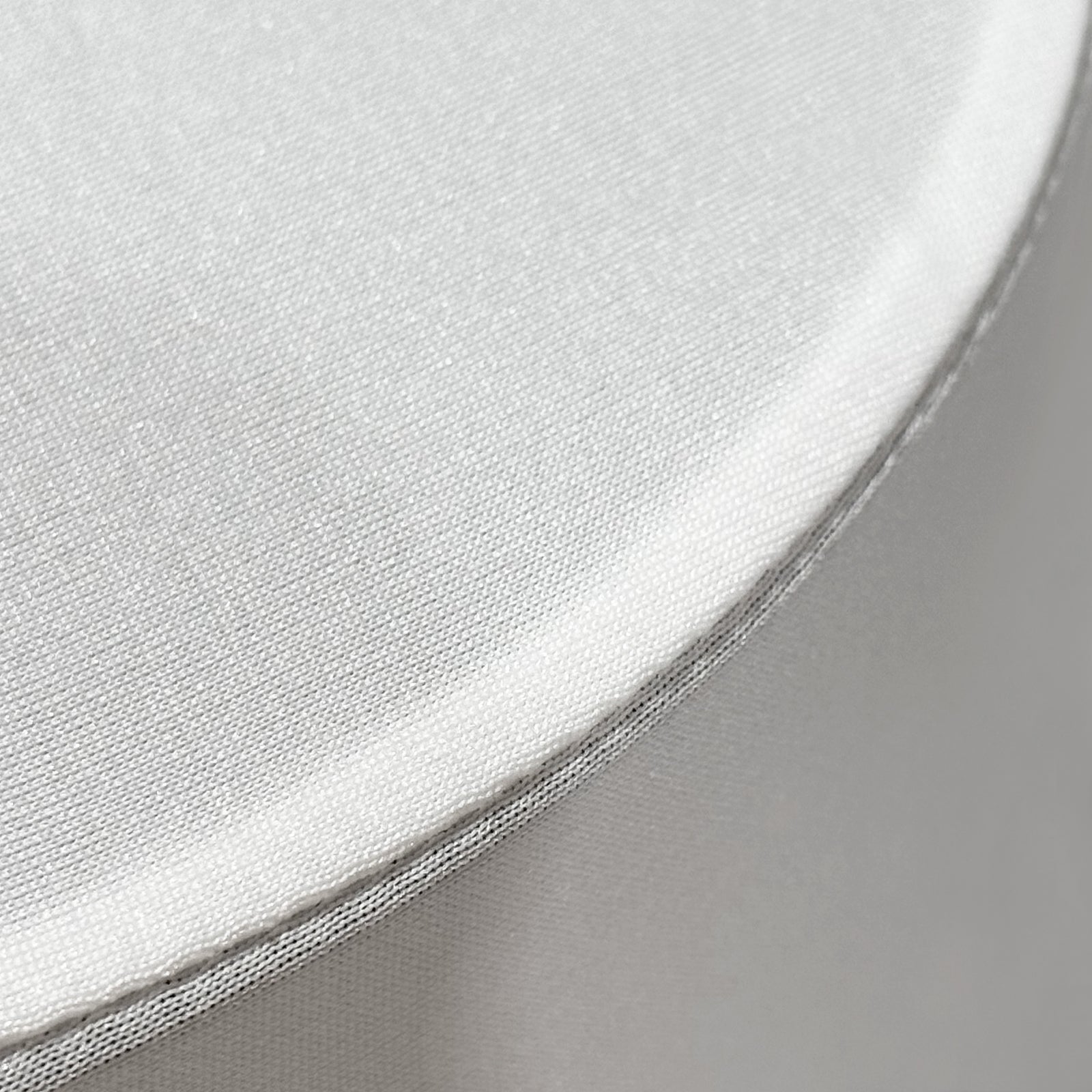 White Spandex Covers for Cylinder Metal Cake/Dessert Pedestal Stands 5 pcs/set edge close up