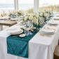 Velvet Table Runner Dark Turquoise - CV Linens