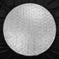 Diamond Glitz Sequins 120" Round Tablecloth - Silver top view