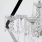 Diamond Shape Centerpiece with Hanging Chandelier Silver close up
