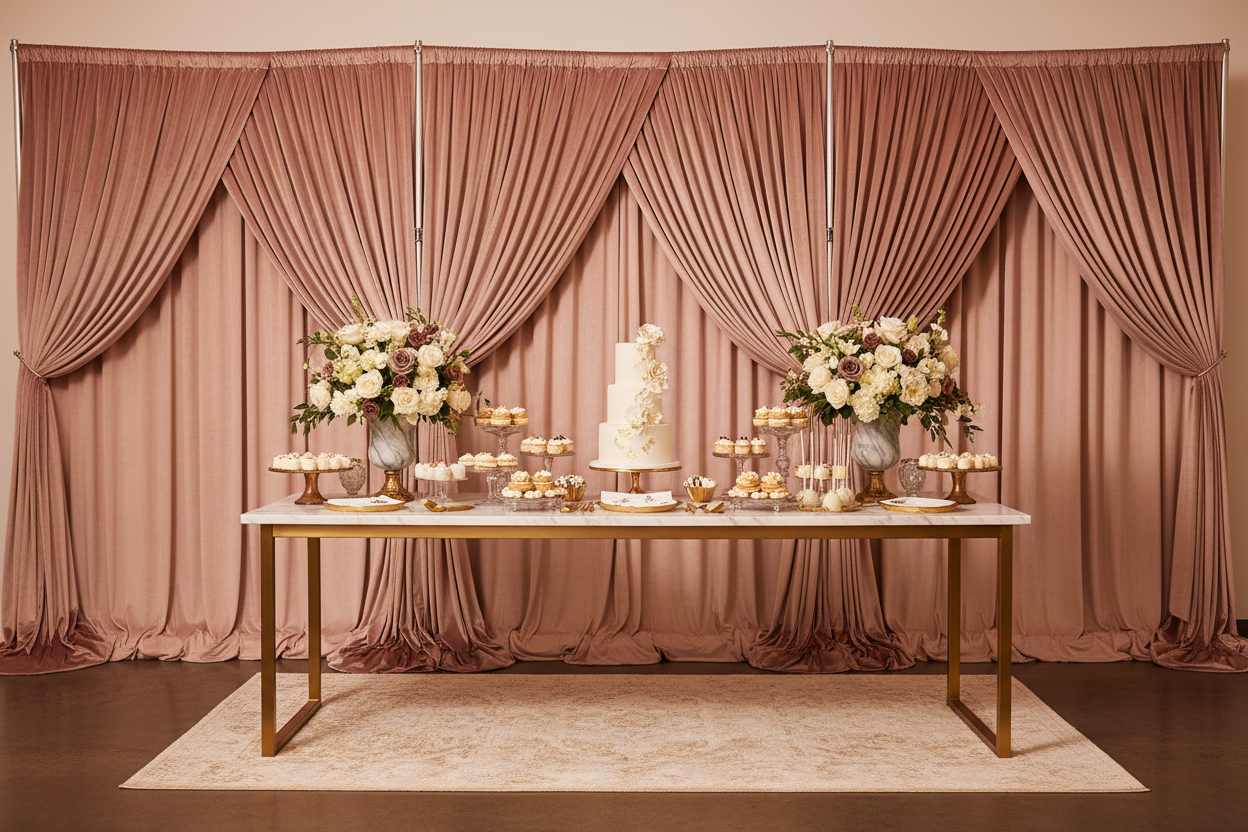 Drape Support Clamps (2 pcs/pk) for bridal shower reception
