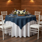 Economy Polyester Table Overlay Topper/Tablecloth 54"x54" Square - Navy Blue