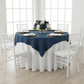 Economy Polyester Table Overlay Topper/Tablecloth 54"x54" Square - Navy Blue