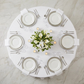 White Economy Polyester Tablecloth Round Size: 132 in | Wedding | Event | Wholesale by CV Linens