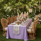 garden brunch with Economy Polyester Tablecloth 90"x132" Oblong Rectangular - Lavender