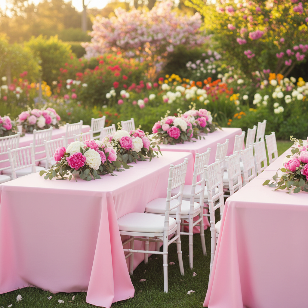 ダイニングテーブル pink pink Economy Polyester Tablecloth 90