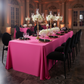Economy-Polyester-Tablecloth-90x156-Oblong-Rectangular-Fuchsia | charger plate | napkin  wine goblets | candelabra |
