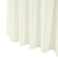 Embossed Geometric Jacquard 120" Round Tablecloth Ivory fabric hang