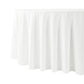 Embossed Geometric Jacquard 120" Round Tablecloth - Light Ivory/Off White side view
