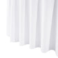 Embossed Geometric Jacquard 120" Round Tablecloth White fabric drop