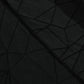 Embossed Geometric Jacquard 132" Round Tablecloth Black serged edge finish