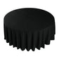 Embossed Geometric Jacquard 132" Round Tablecloth Black top view