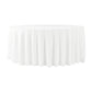Embossed Geometric Jacquard 132" Round Tablecloth Light Ivory/Off White front view