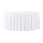 Embossed Geometric Jacquard 132" Round Tablecloth White front view