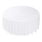 Embossed Geometric Jacquard 132" Round Tablecloth White top view