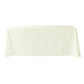 Embossed Geometric Jacquard 90"x132" Rectangle Tablceloth Ivory front view