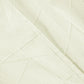 Embossed Geometric Jacquard 90"x132" Rectangle Tablceloth Ivory hemmed edge close up