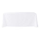 Embossed Geometric Jacquard 90"x132" Rectangle Tablceloth White front view