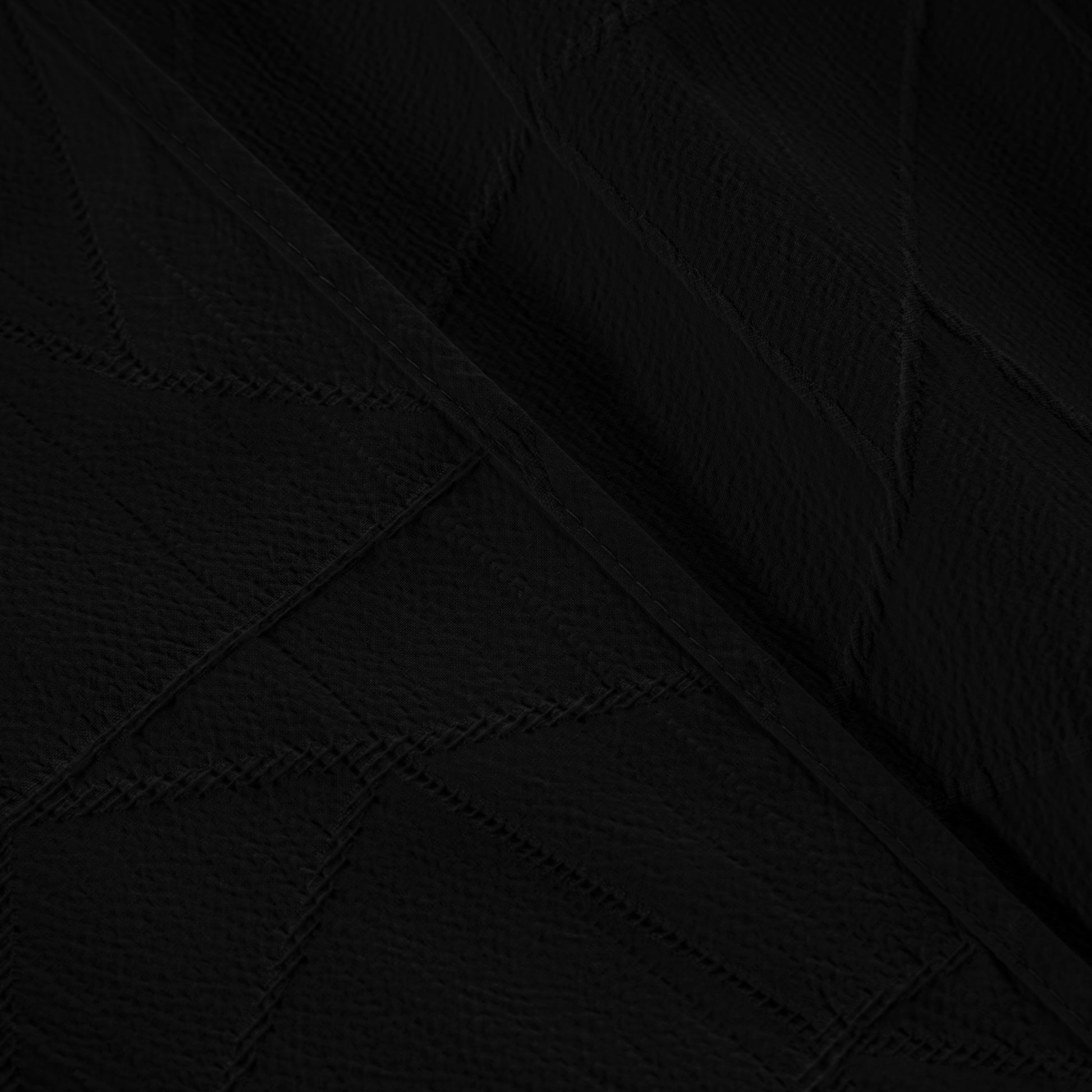Embossed Geometric Jacquard 90"x156" Rectangle Tablecloth Black hemmed edge finish