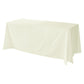 Embossed Geometric Jacquard 90"x156" Rectangle Tablecloth Ivory angled view