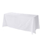 Embossed Geometric Jacquard 90"x156" Rectangle Tablecloth White angled view
