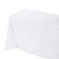 Embossed Geometric Jacquard 90"x156" Rectangle Tablecloth White end view