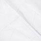Embossed Geometric Jacquard 90"x156" Rectangle Tablecloth White hemmed finish close up