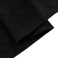 Embossed Geometric Jacquard Table Runner Black hemmed edge close up