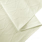 Embossed Geometric Jacquard Table Runner Ivory hemmed edge close up