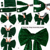 Sequin Velvet Giant Fabric Bow for Backdrop Emerald Green assembly steps