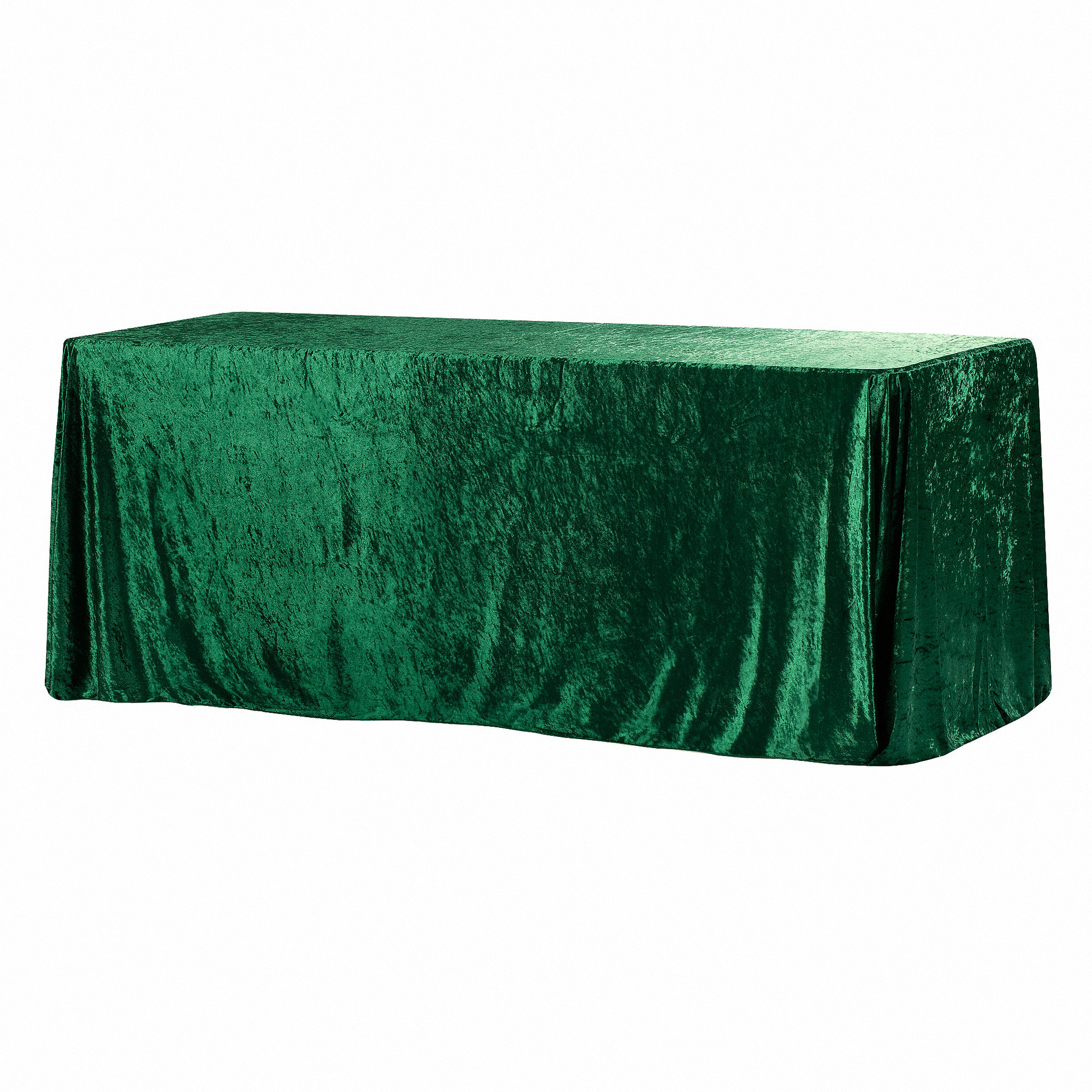 Velvet King 108"x156" Rectangular Tablecloth - Emerald Green
