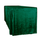 Velvet King 108"x156" Rectangular Tablecloth Emerald Green angled end view
