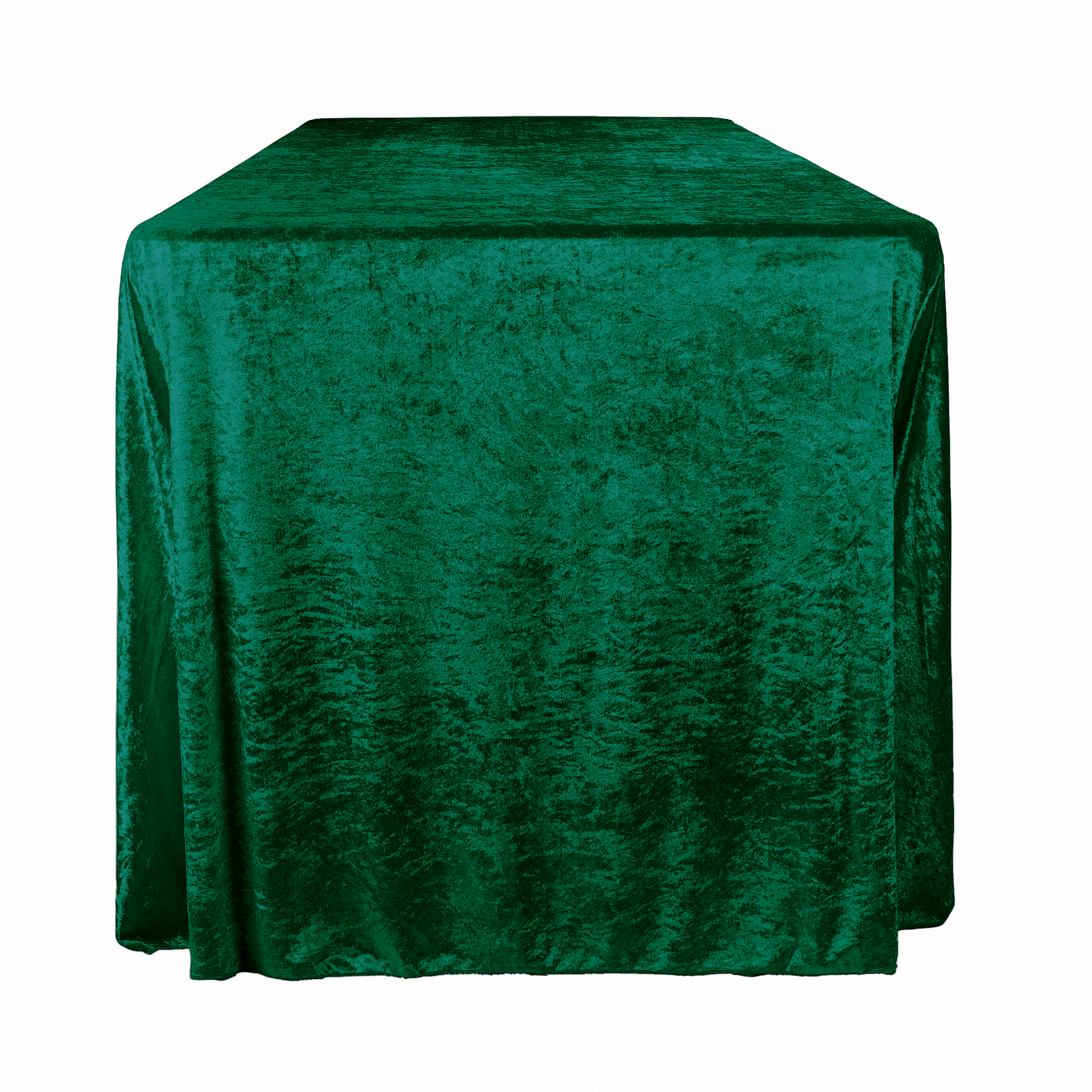 Velvet King 108"x156" Rectangular Tablecloth Emerald Green - CV Linens