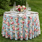 outdoor setup with English Garden Floral 120" Round Tablecloth