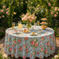 English Garden Floral 120" Round Tablecloth tea garden party