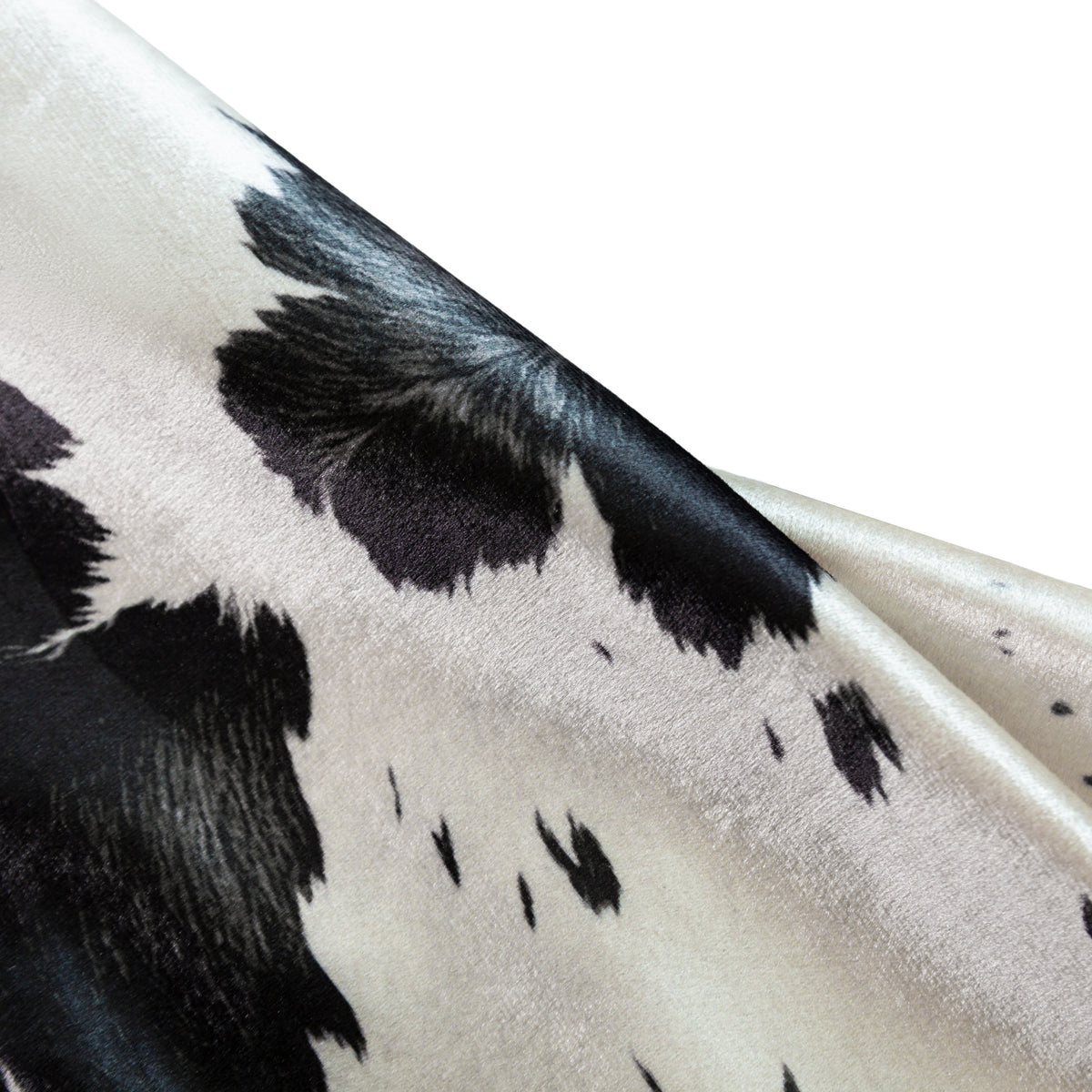 Faux Cowhide 20"x19" Placemats/Napkins (Set of 4) - Black Close Up