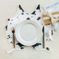 Faux Cowhide 20"x19" Placemats/Napkins (Set of 4) - Black Lifestyle Image