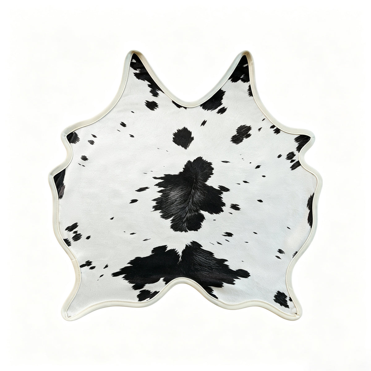 Faux Cowhide 20"x19" Placemats/Napkins (Set of 4) - Black