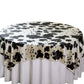 Faux Cowhide 72"x72" Table Overlay Topper - Black 