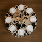 Faux Cowhide 72"x72" Table Overlay Topper - Black Top-Down Flat Lay